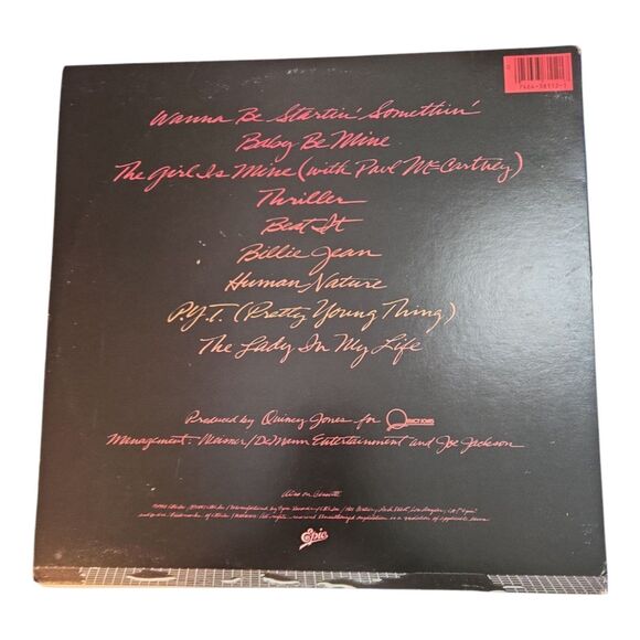 MICHAEL JACKSON THRILLER 1st PRESSING RARE COVER ERROR VINYL RECORD QE 38112 - Picture 6 of 11
